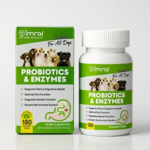 Imral®️ Probiotics & Enzymes – Probióticos y Enzimas Digestivas para Perros